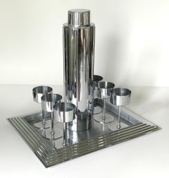 Norman Bel Geddes Manhattan Skyscraper Cocktail Barware Set