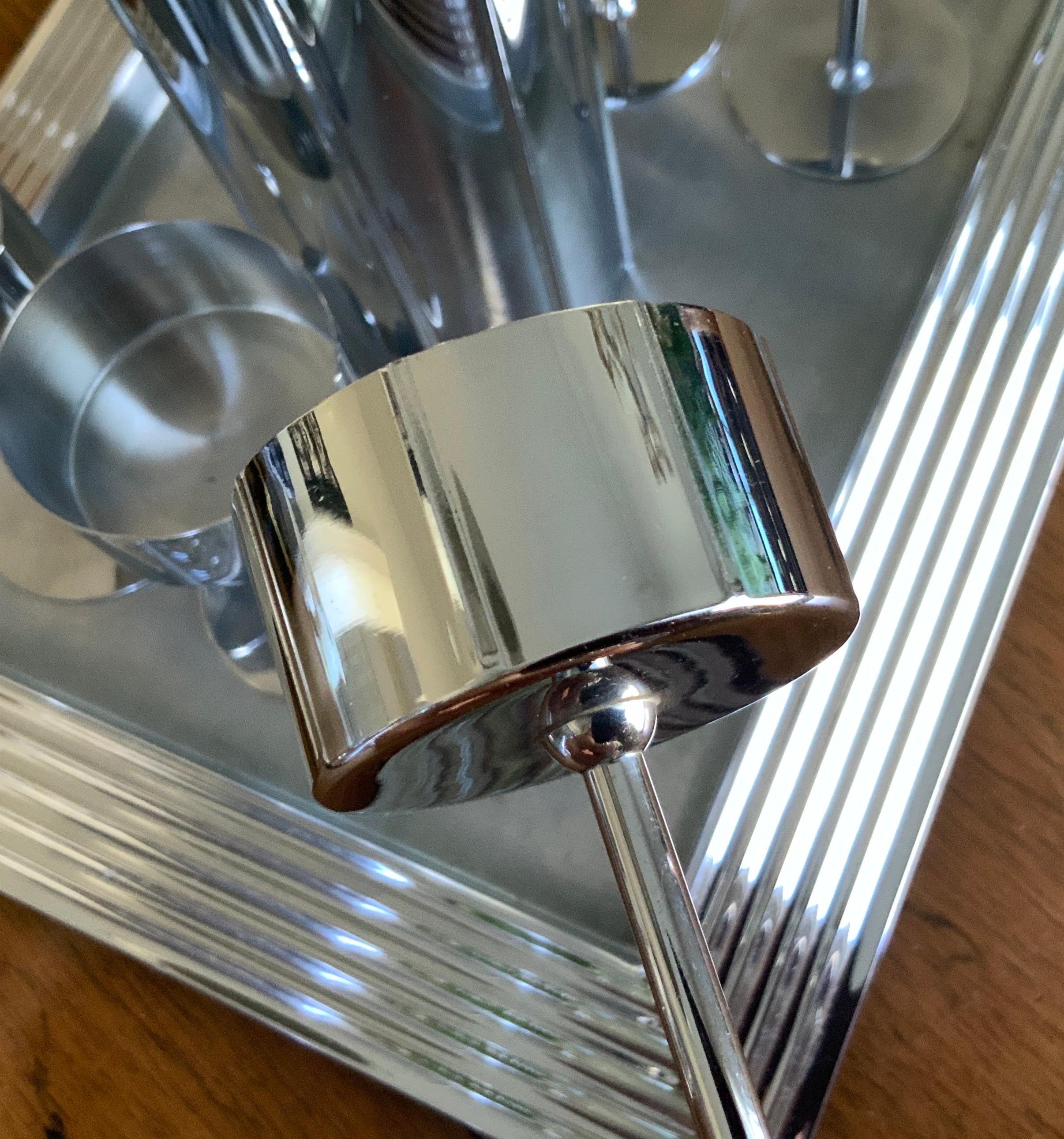 Hand-Crafted Norman Bel Geddes Manhattan Skyscraper Cocktail Barware Set