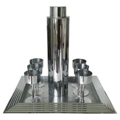 Norman Bel Geddes Manhattan Skyscraper Cocktail Barware Set