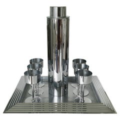 Norman Bel Geddes Manhattan Skyscraper Cocktail Barware Set 