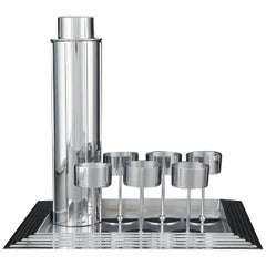 Norman Bel Geddes Manhattan Skyscraper Cocktail-Set, ein Ikon des Revere Art Deco