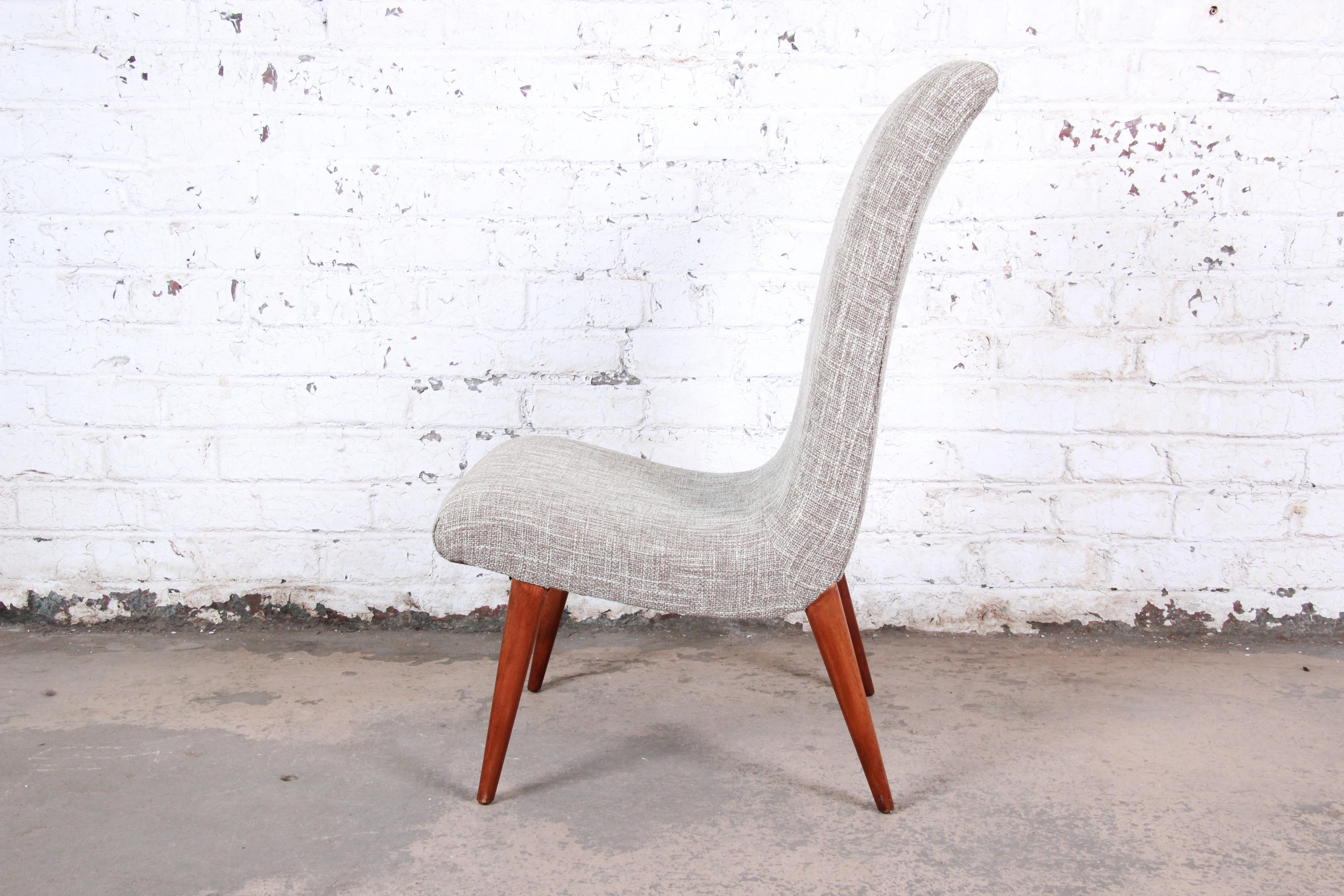 mid century modern slipper chair