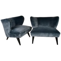 Norman Bel Geddes Pair of Modern Lounge Chairs, USA, 1939