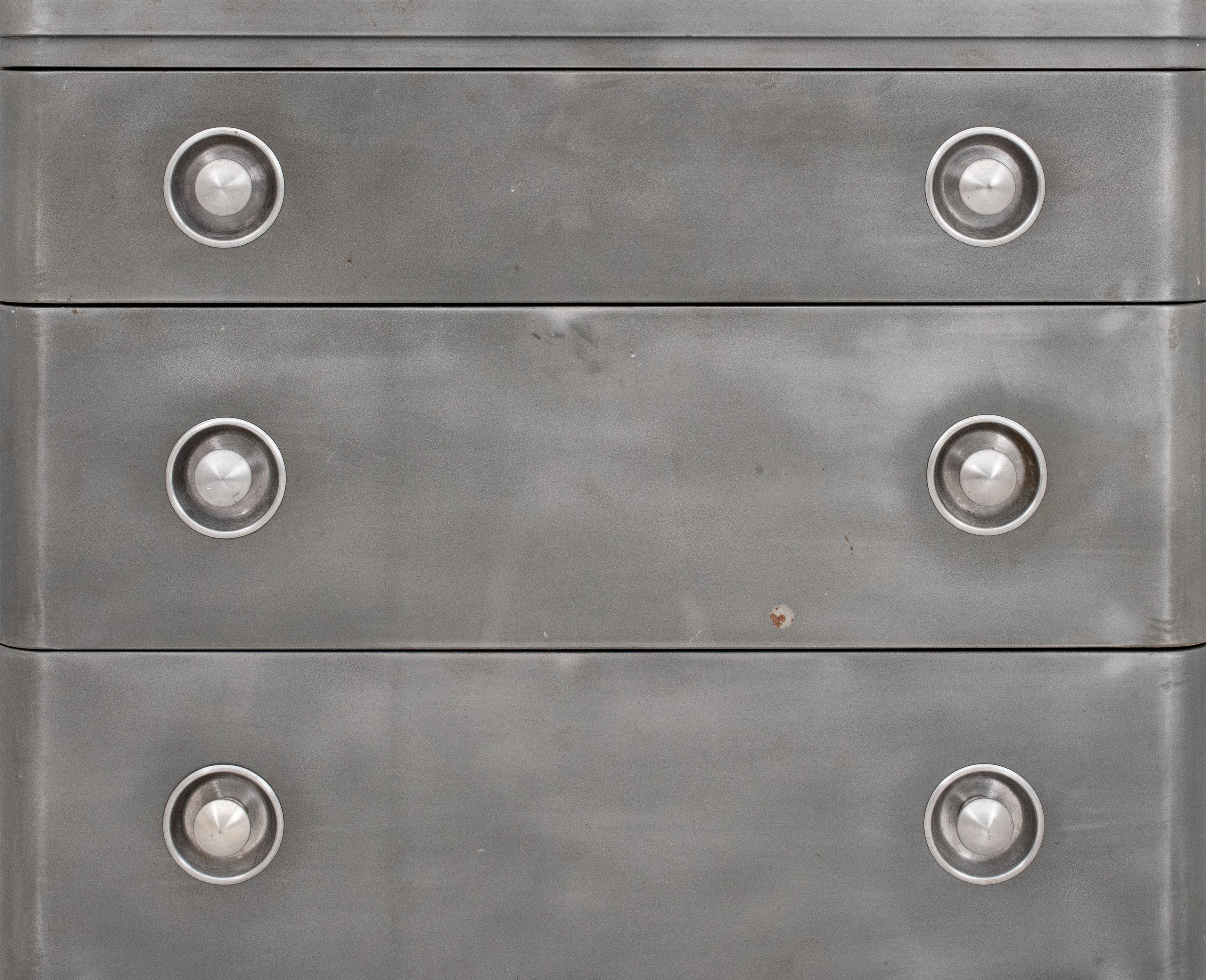 Mid-Century Modern Norman Bel Geddes Simmons Metal Chest of Drawers