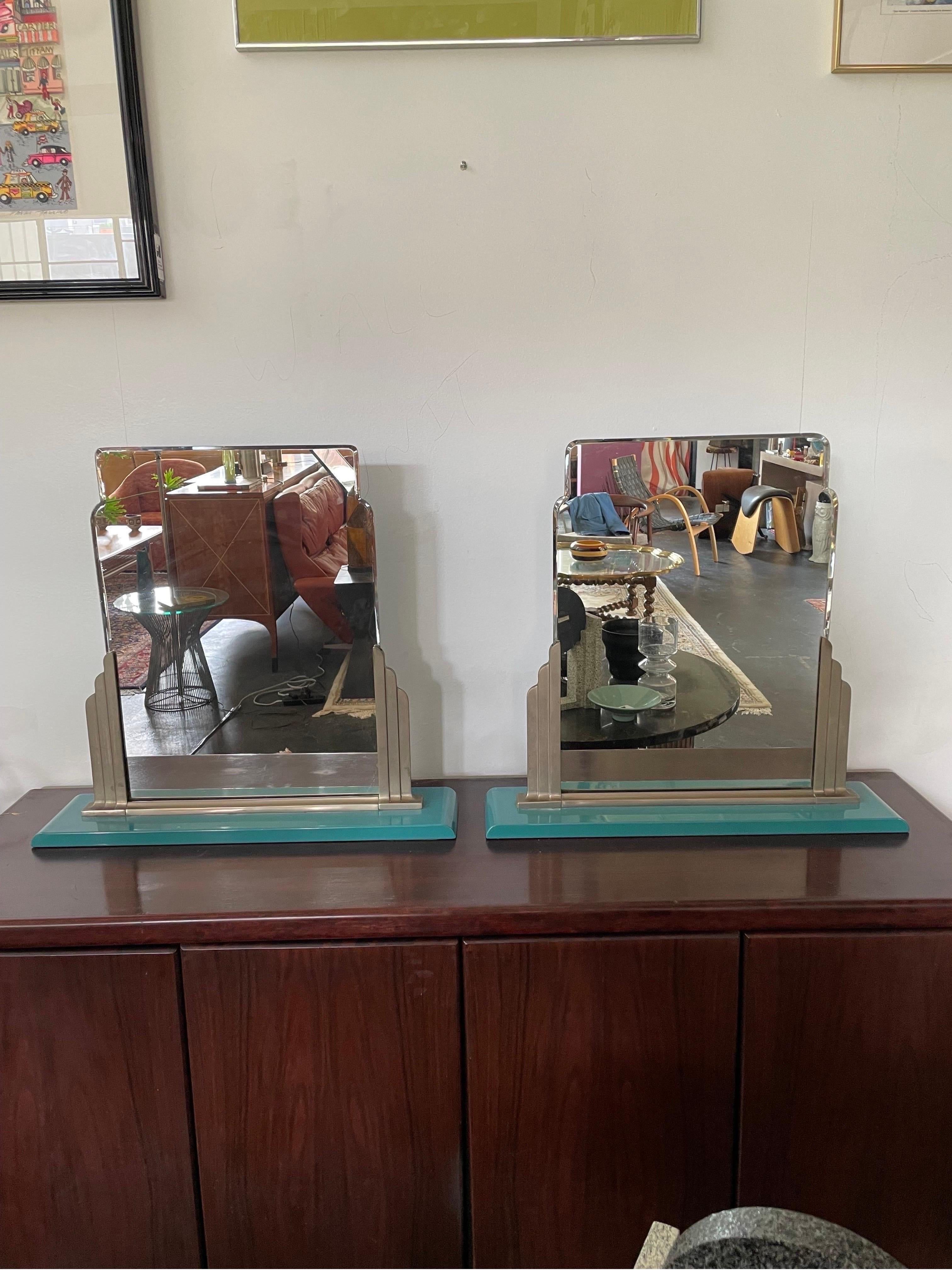 Norman Bel Geddes Skyscraper Mirror In Good Condition For Sale In Philadelphia, PA