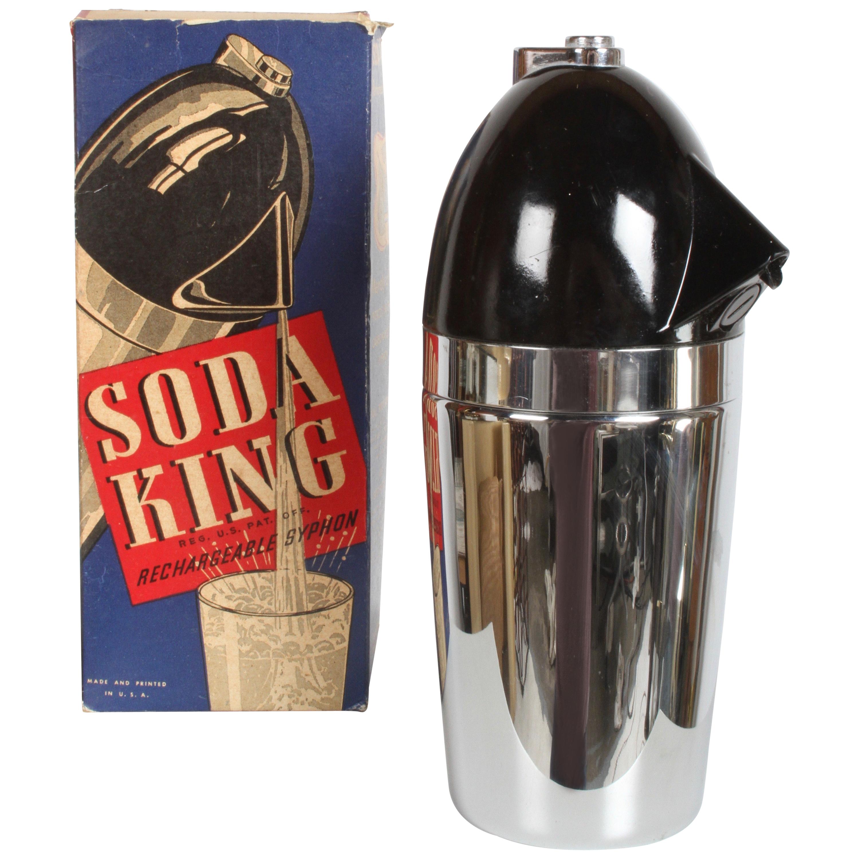 Norman Bel Geddes Soda King Rechargeable Syphon circa 1938, Unused