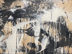 "Untitled" Norman Bluhm, circa 1960 Abstract Black and White Composition