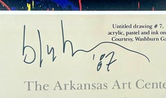 Norman Bluhm - seltenes Vintage-Ausstellungsplakat Arbeiten auf Papier 1947-1987, SIGNIERT