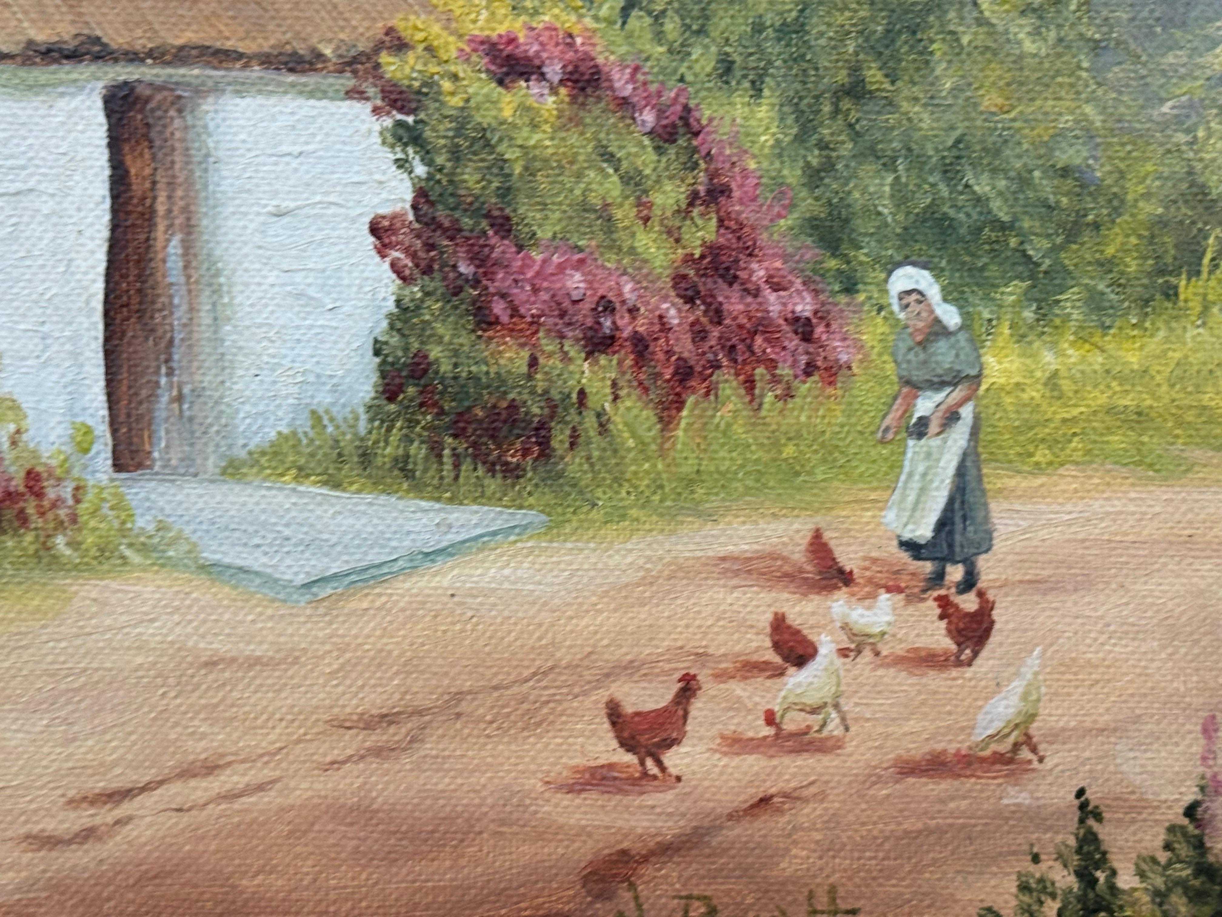Gîte rural idyllique avec dame nourrissant des poules dans la campagne irlandaise 9