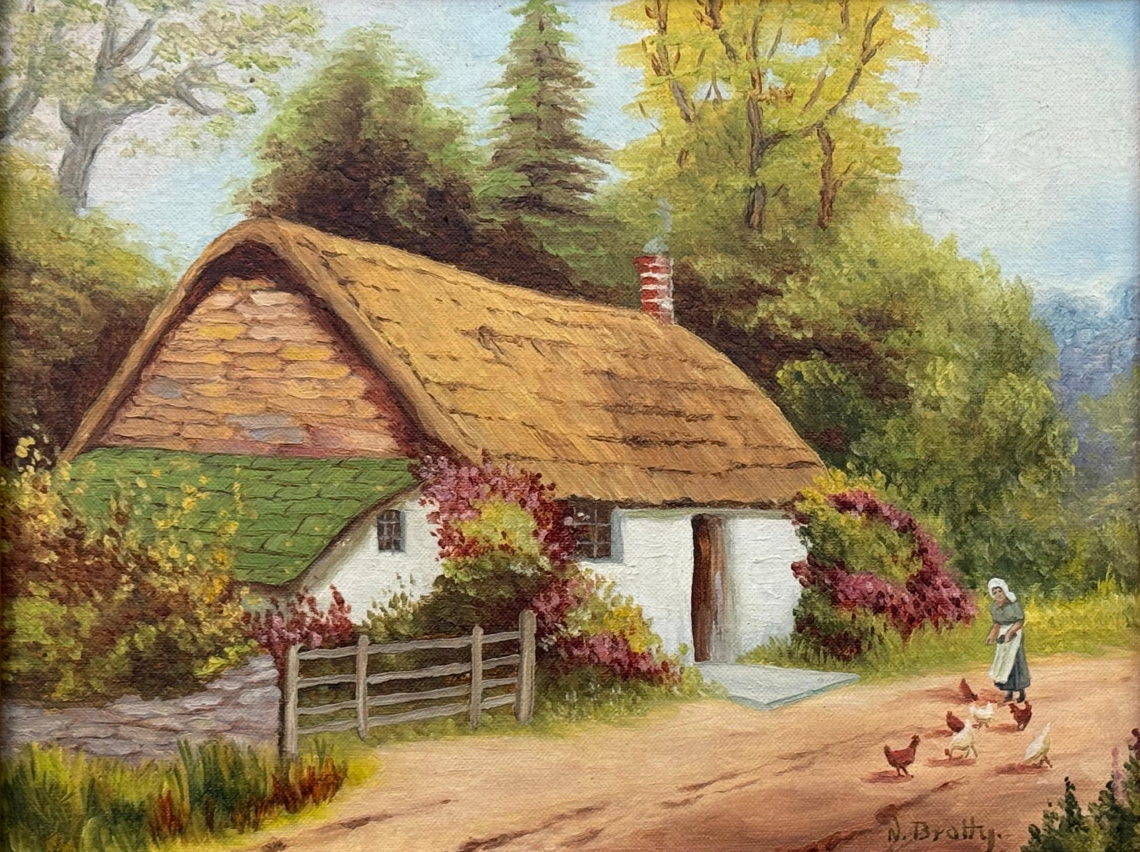 Gîte rural idyllique avec dame nourrissant des poules dans la campagne irlandaise 11