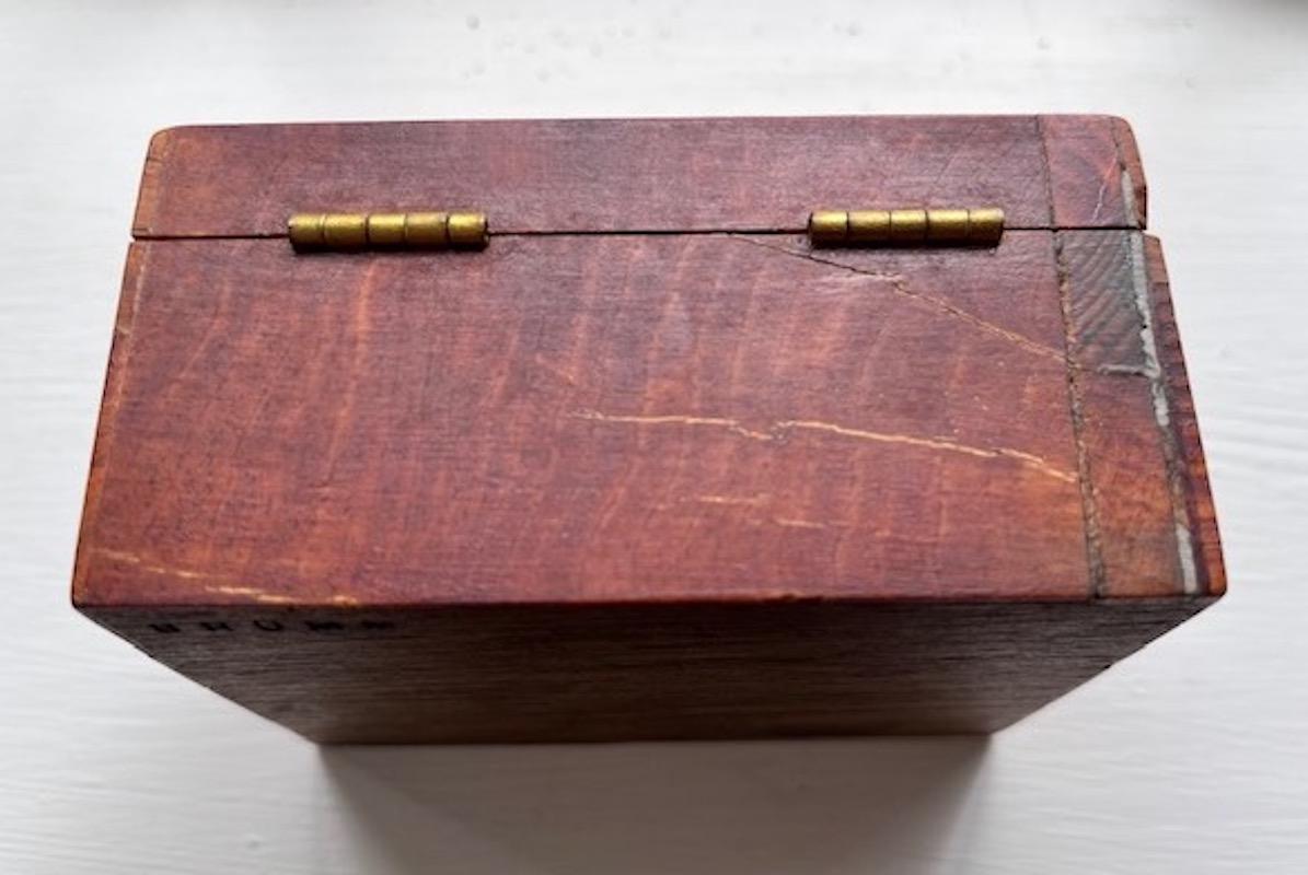 Vintage Brutalist MCM Inlaid Wood Box by Norman Brumm For Sale 3