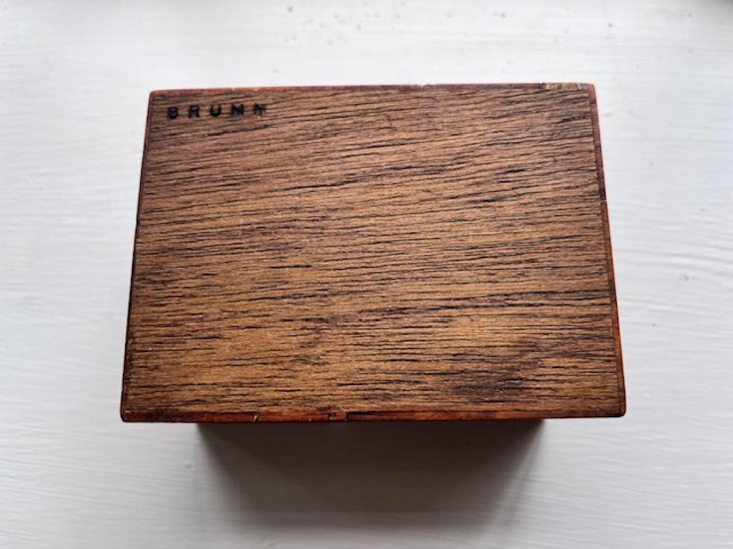 Vintage Brutalist MCM Inlaid Wood Box by Norman Brumm For Sale 4