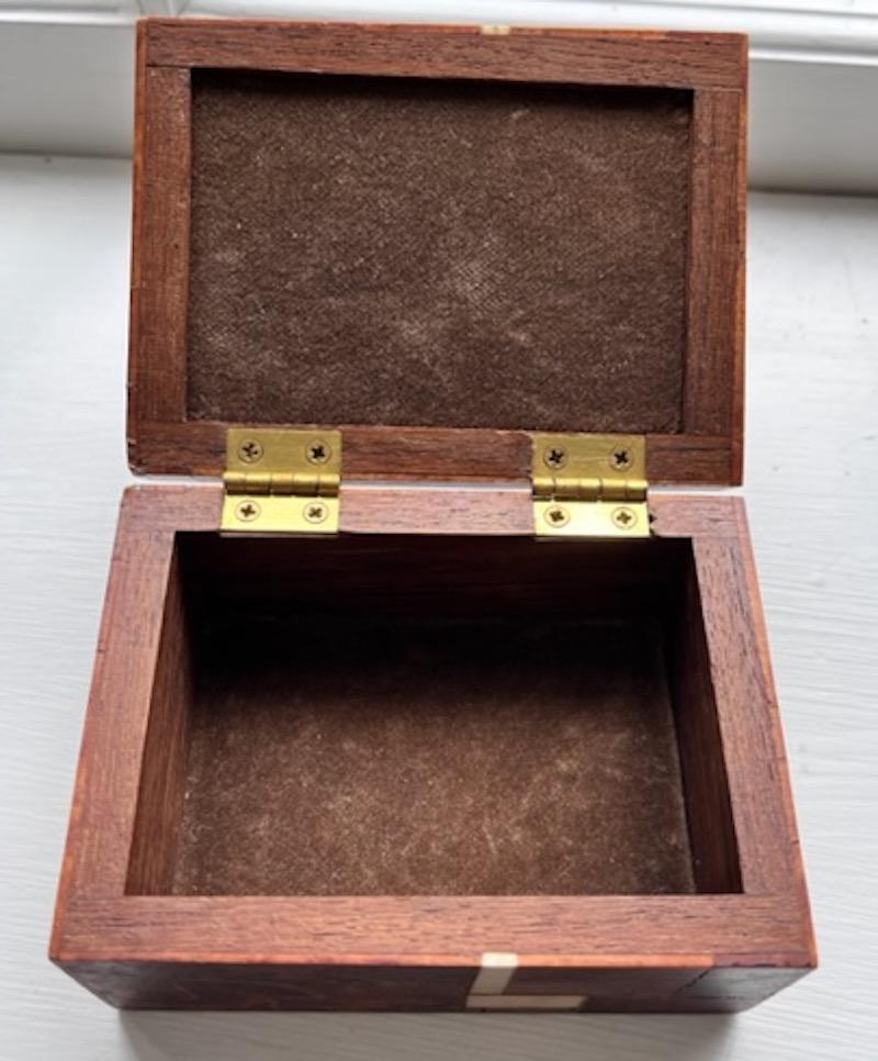Vintage Brutalist MCM Inlaid Wood Box by Norman Brumm For Sale 5