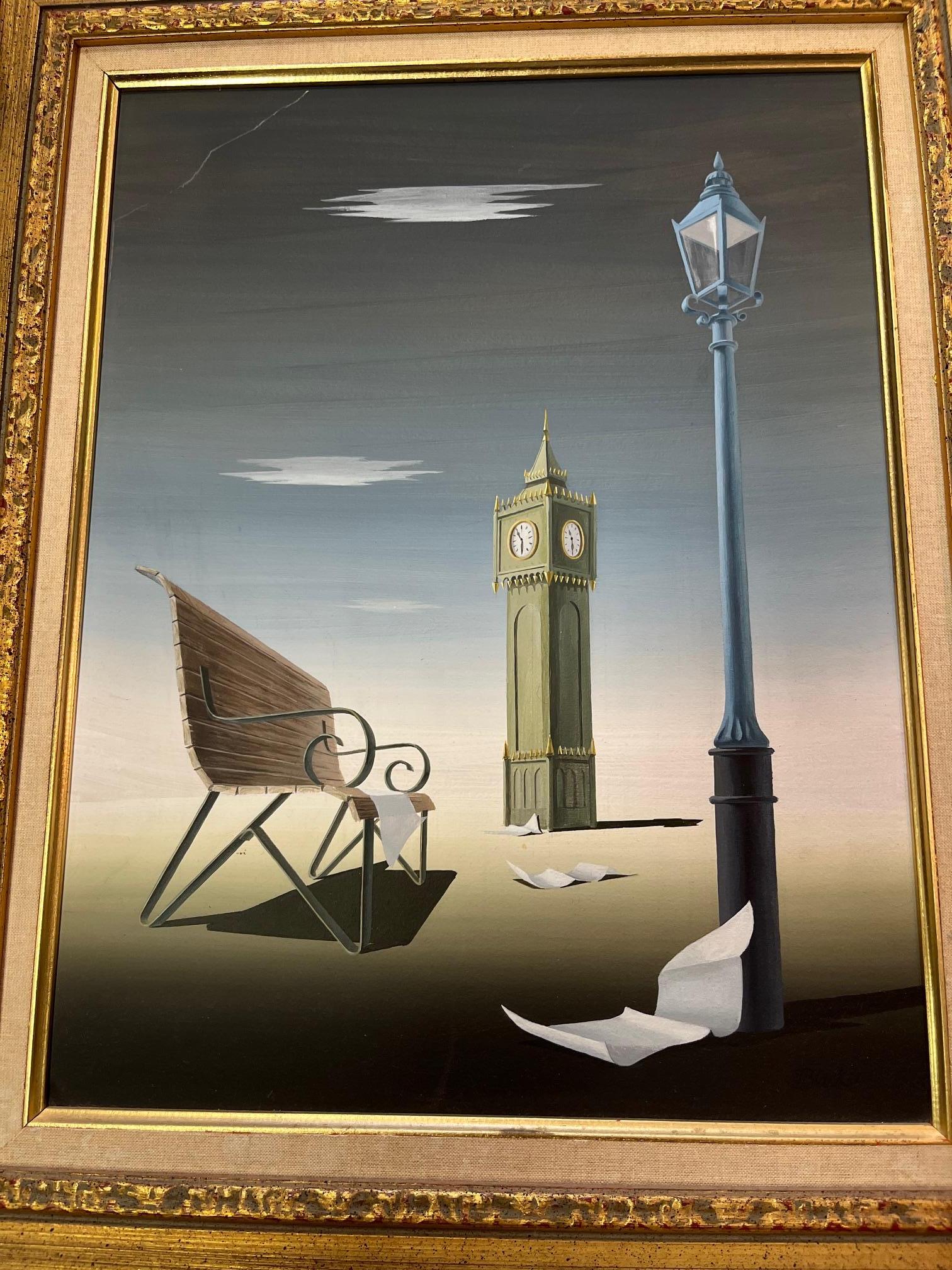 Norman C. Black Surrealistische Malerei
Saubere Oberfläche 
Norman Black war ein englischer Maler, geboren 1920 und gestorben 1999.
