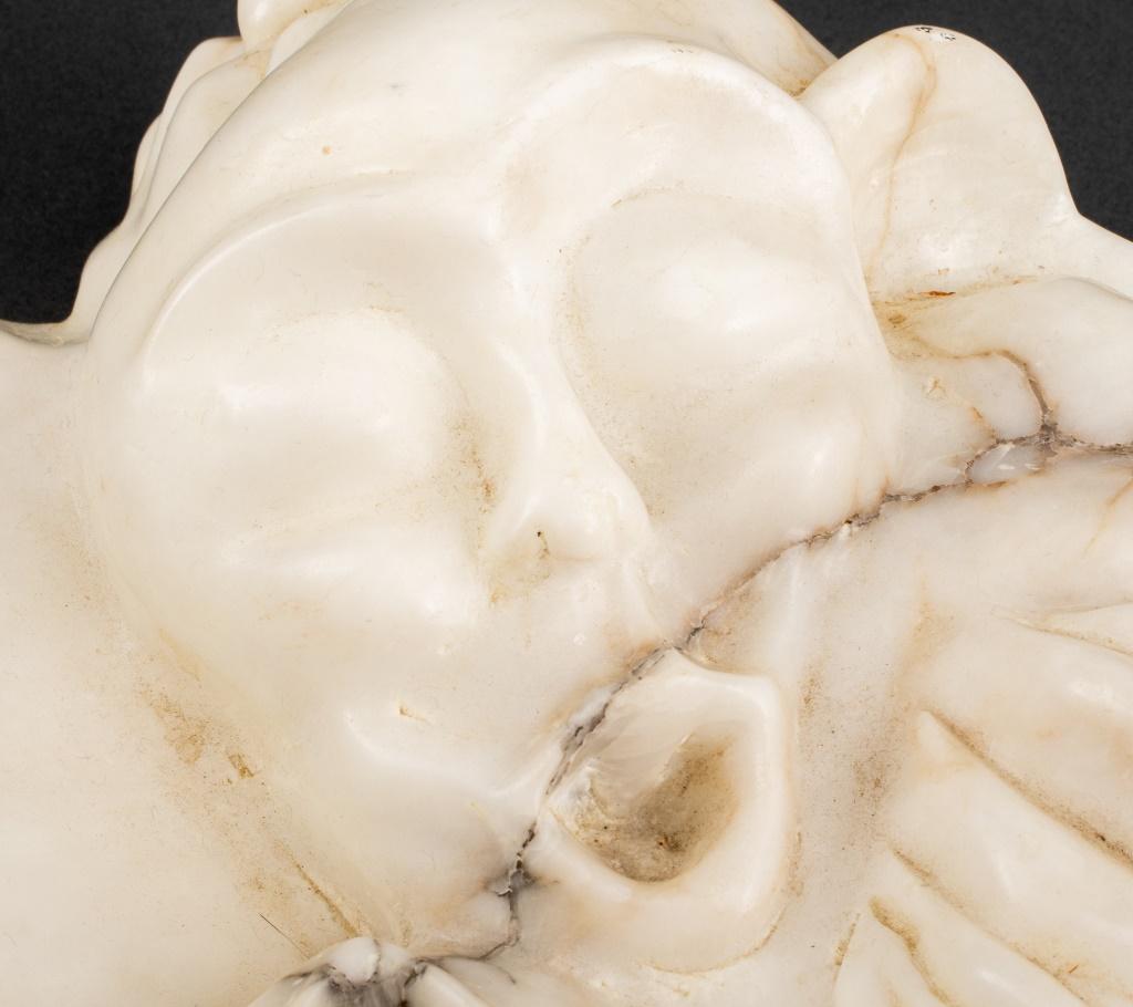 20th Century Norman Carton 'Grotesque Faces' Marble Sculpture For Sale