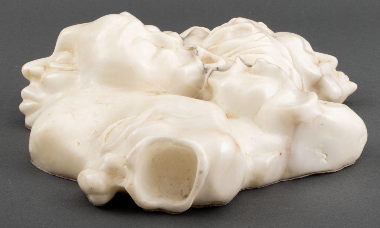 Norman Carton 'Grotesque Faces' Marble Sculpture For Sale 2