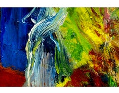 Pintura al óleo de flores expresionista abstracto estadounidense Artista Norman Carton WPA