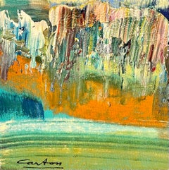 Pintura al óleo de arte expresionista abstracto americano Norman Carton, artista de la WPA