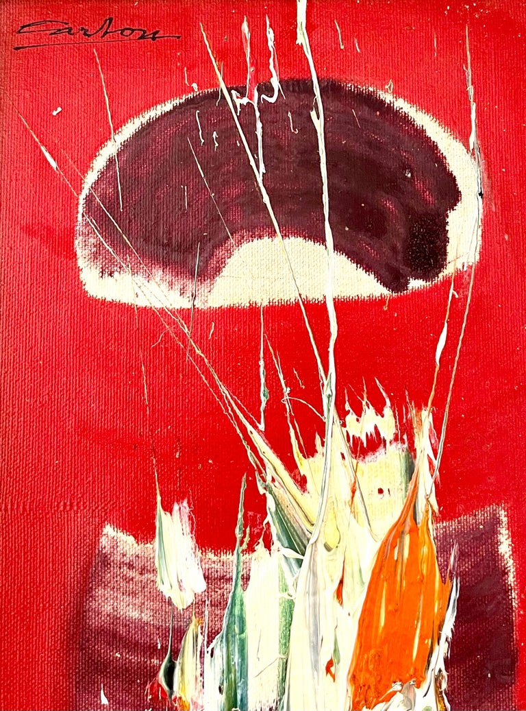 Norman Carton American Vivid Abstract Expressionist Art Oil Painting