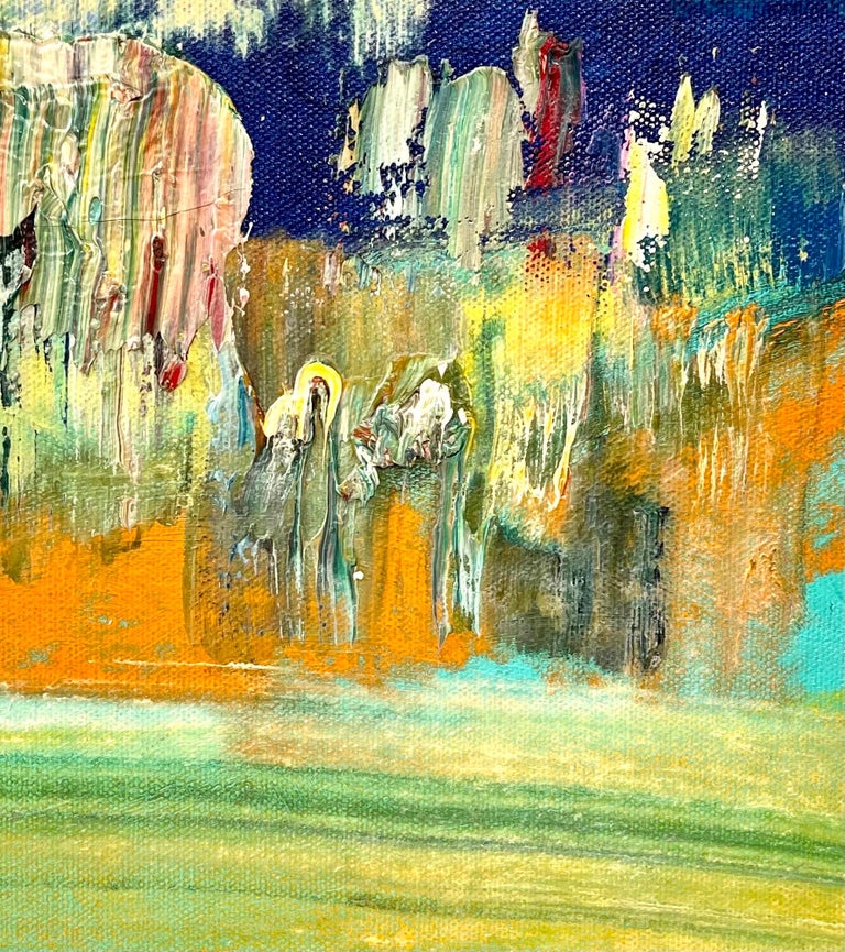 Norman Carton American Vivid Abstract Expressionist Art Oil Painting