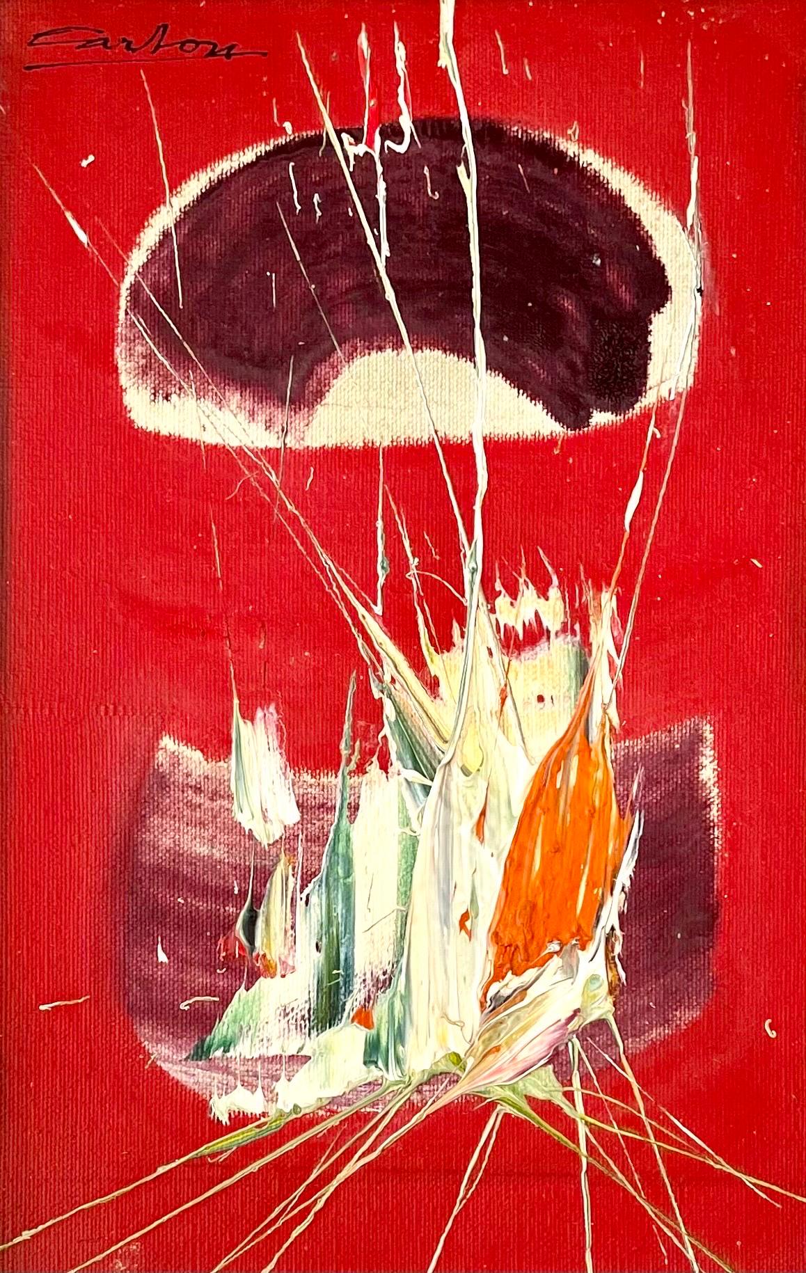 American Vivid Abstract Expressionist Art, Ölgemälde Norman Carton, WPA-Künstler