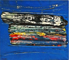 Blue Cosmos (Mid Century Modern Abstract Expressionist, Martha Jackson Gallery)