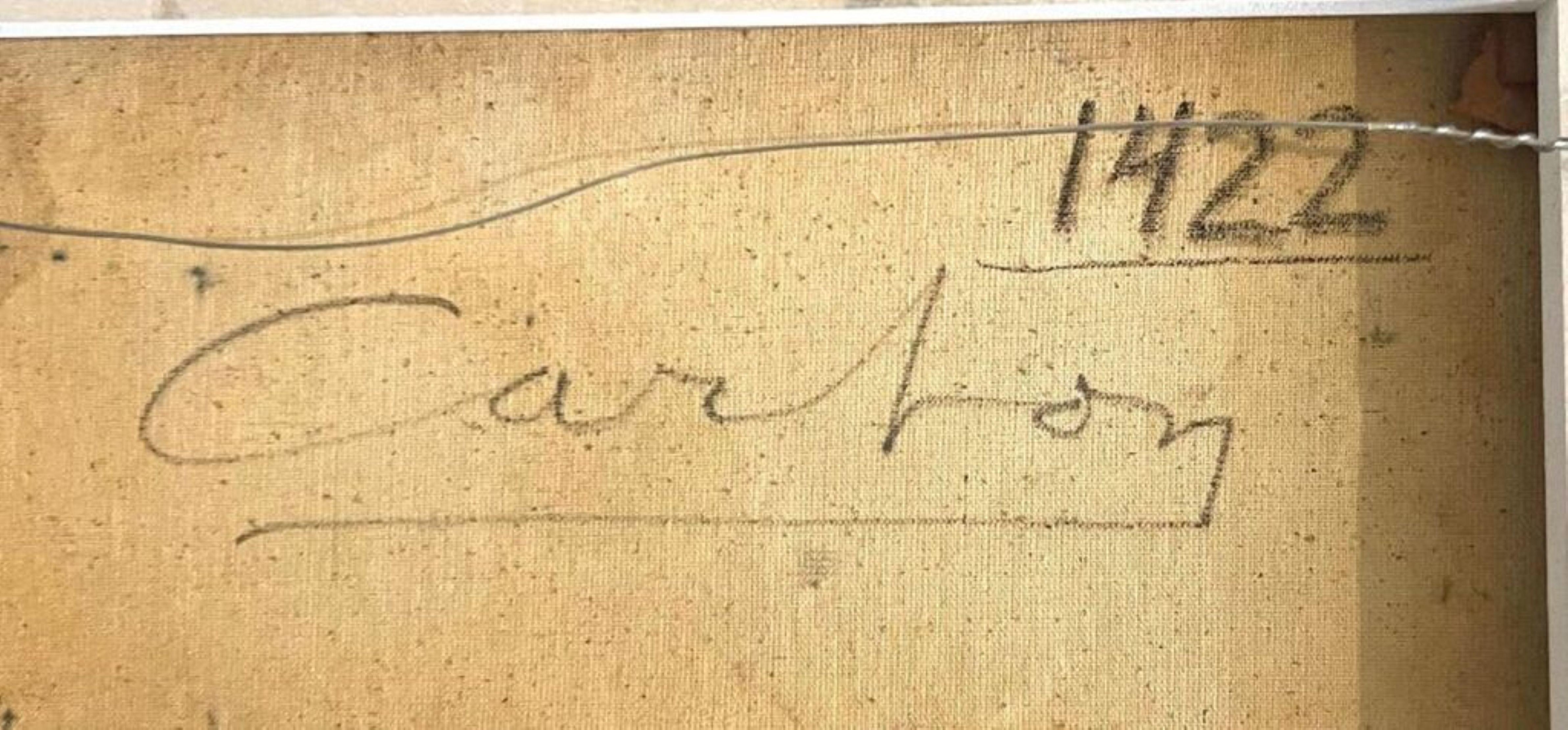 Norman Carton
Paisaje urbano moderno de mediados de siglo, ca. 1951
Pintura al óleo sobre lienzo (firmada dos veces)
Firmado dos veces: firmado a mano en el anverso y también firmado en el reverso
Único
Bastidor incluido:
Esta obra está