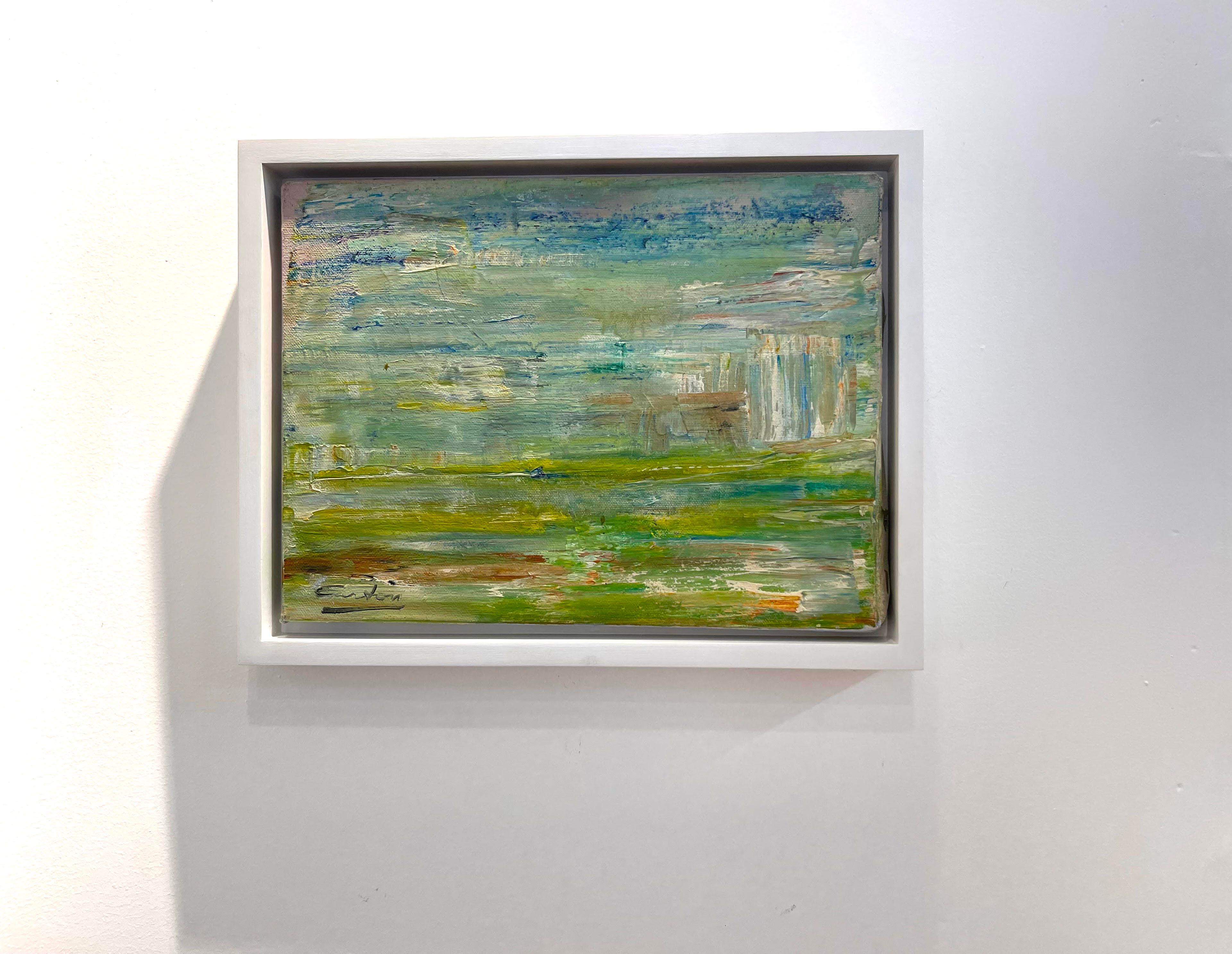 Landscape Painting Norman Carton - Peinture expressionniste abstraite du milieu du siècle dernier, signée 2X