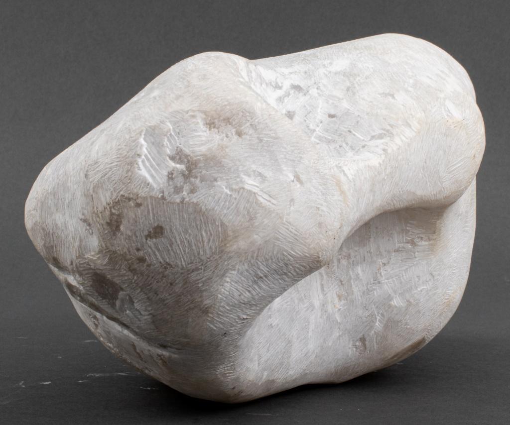 20th Century Norman Carton 'Screaming Face' Marble Sculpture For Sale