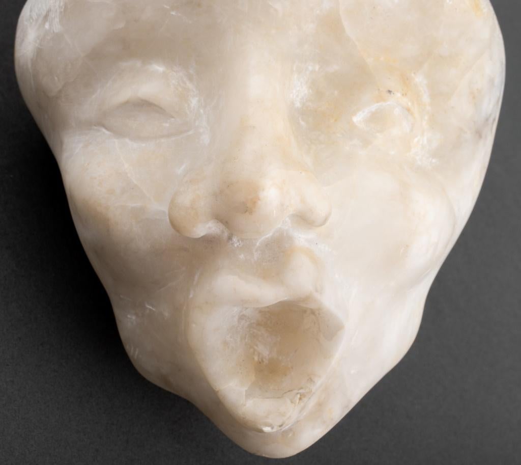Norman Carton 'Screaming Face' Marble Sculpture For Sale 4