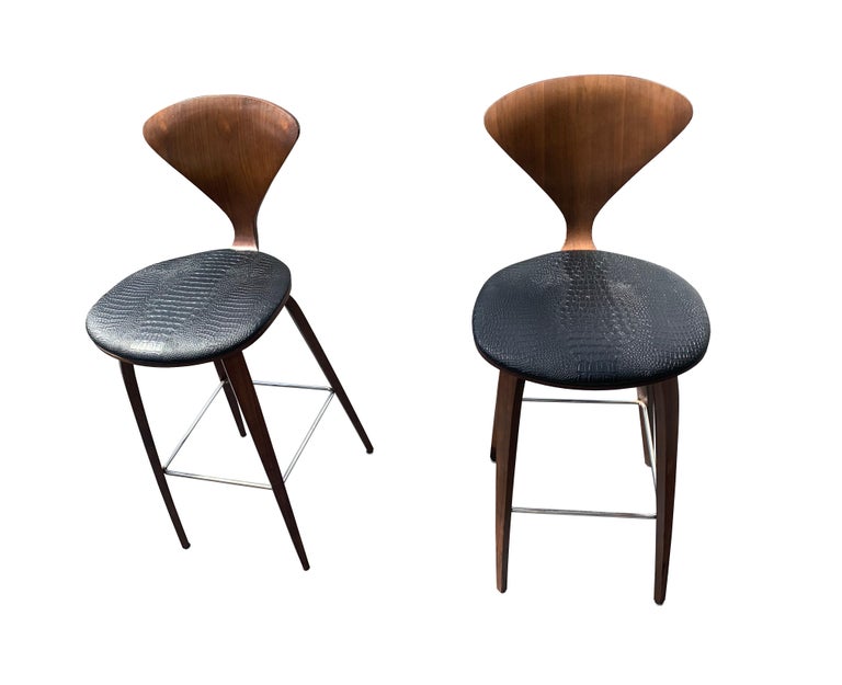 Contemporary Norman Cherner Bar Stools For Sale