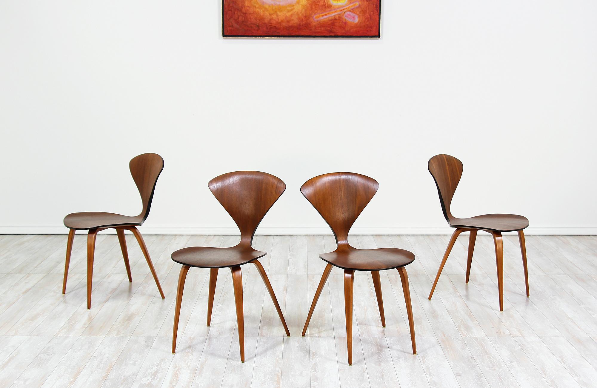 American Norman Cherner Bentwood Dining Chairs for Plycraft
