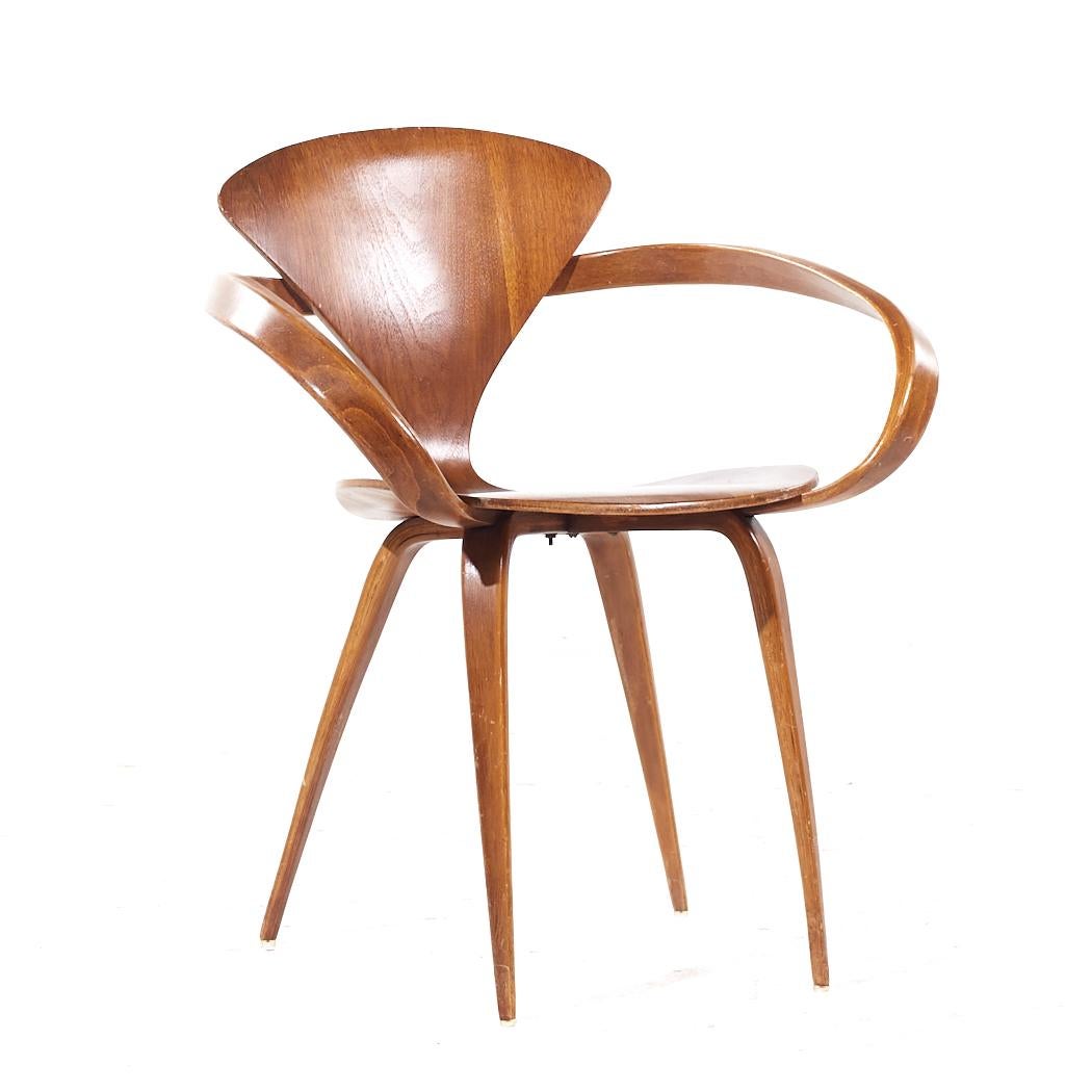 American Norman Cherner for Plycraft Mid Century Arm Chairs - Pair For Sale