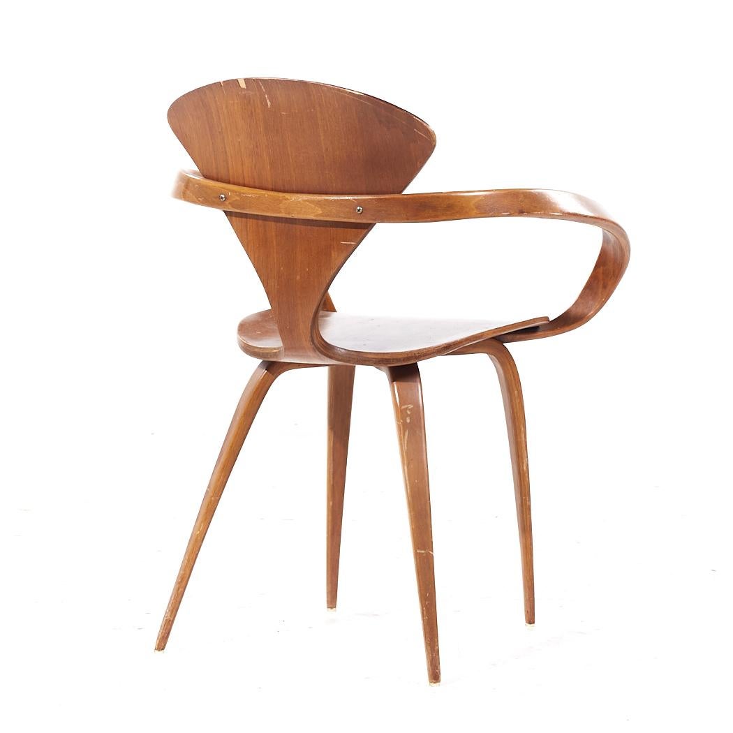 Wood Norman Cherner for Plycraft Mid Century Arm Chairs - Pair For Sale