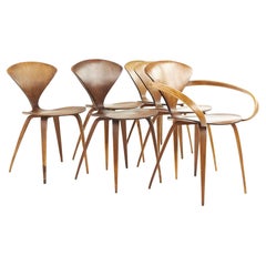 Norman Cherner for Plycraft Mid Century Pretzel Dining Chairs, Set of 6