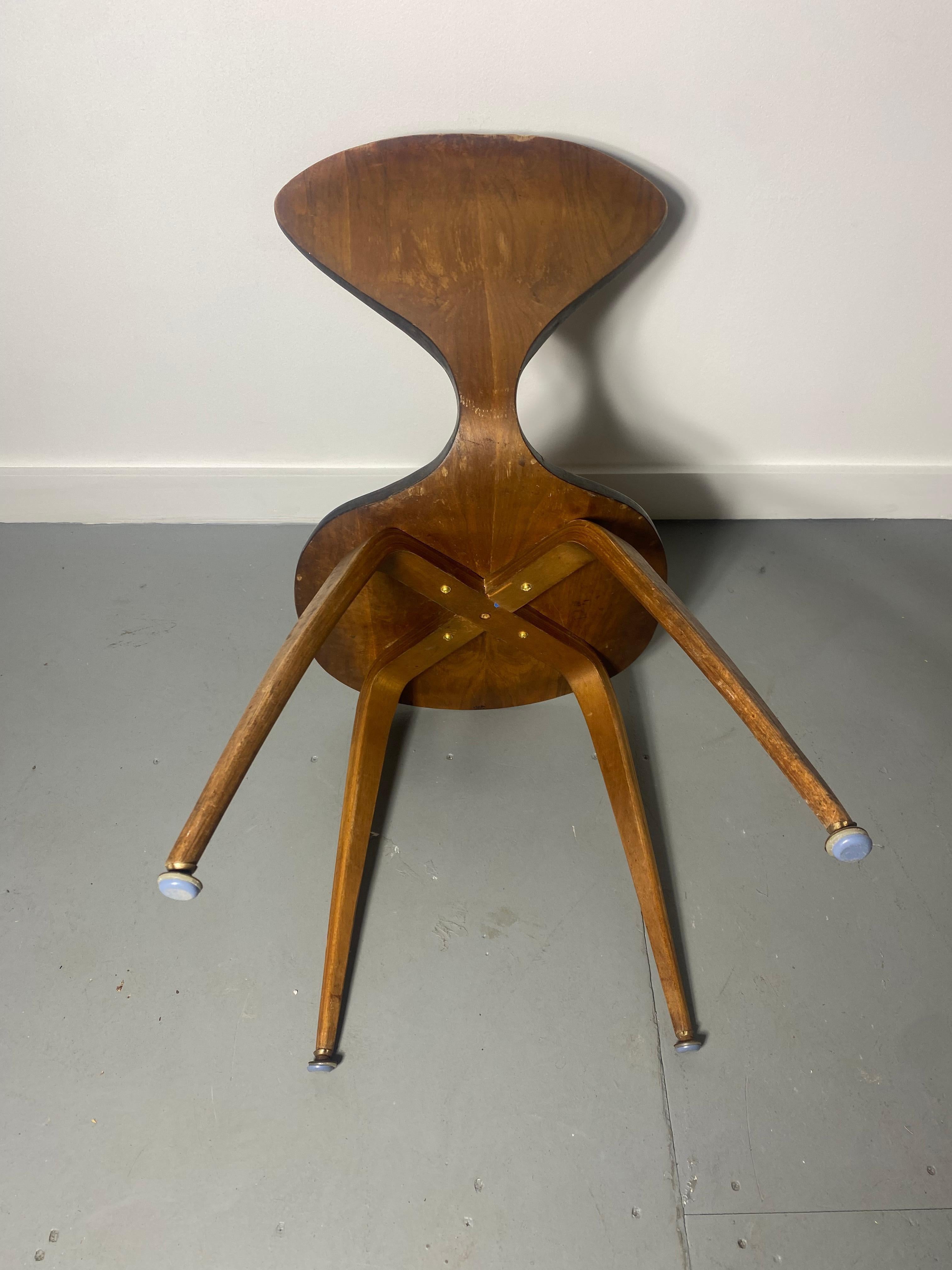 Plywood Norman Cherner Mid-Century Modern Matching Side Chairs