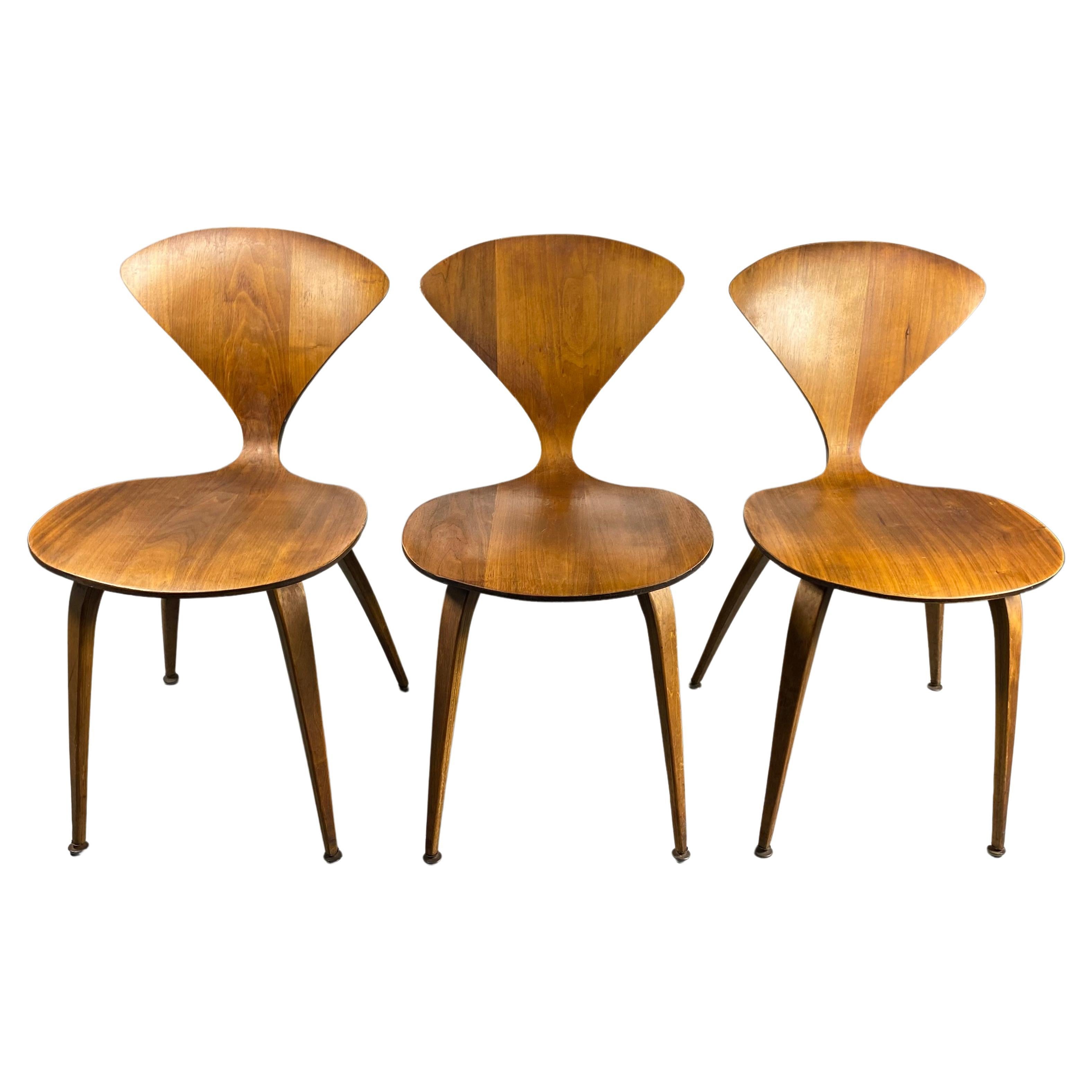 Norman Cherner Mid-Century Modern Matching Side Chairs For Sale