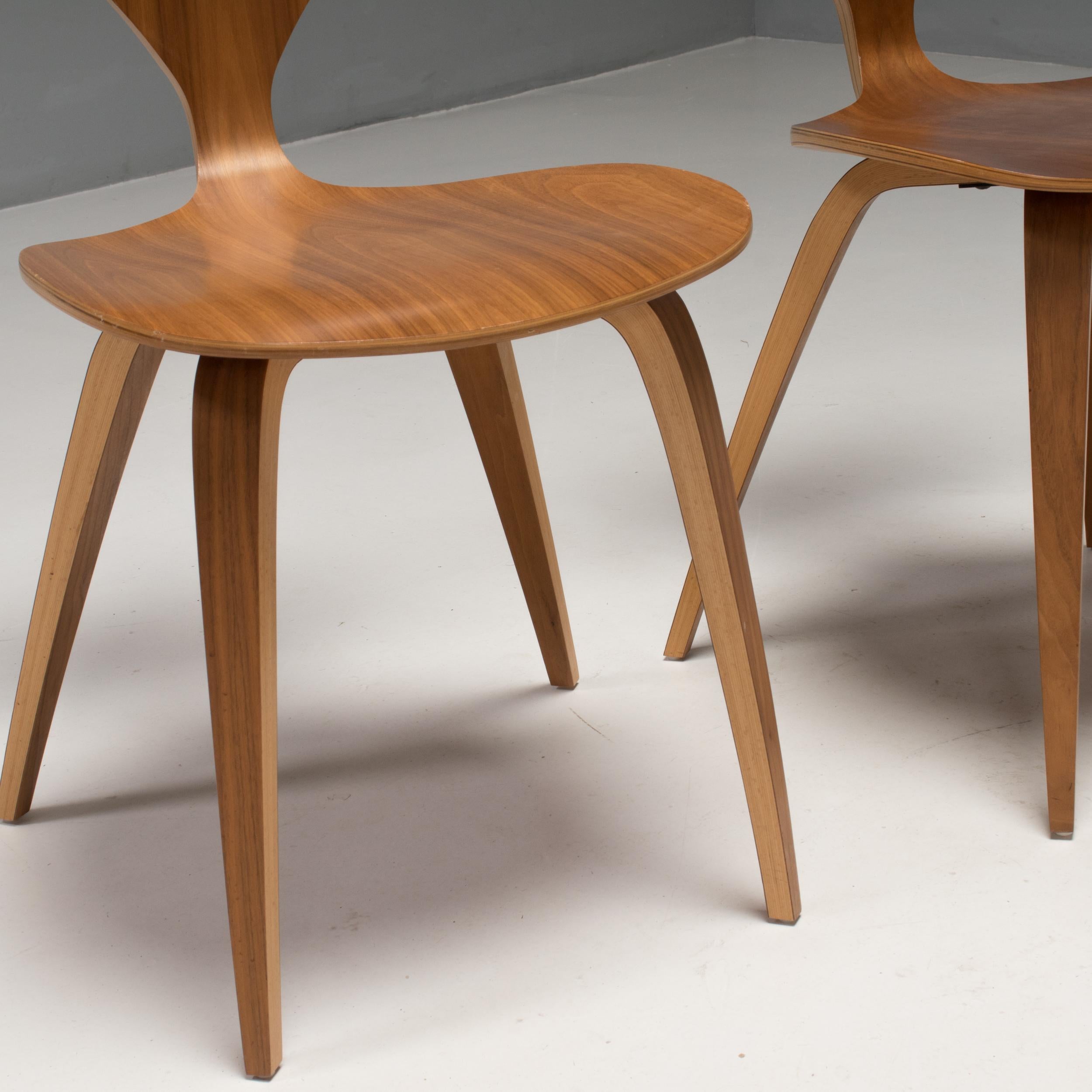 Norman Cherner Natural Walnut Dining Chairs, Set of 6, 2013 5