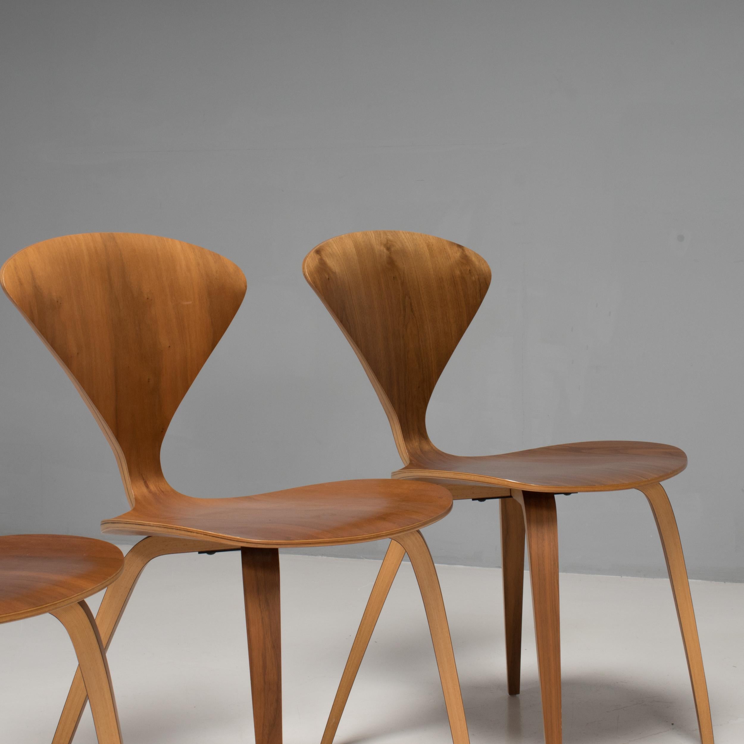 Norman Cherner Natural Walnut Dining Chairs, Set of 6, 2013 1