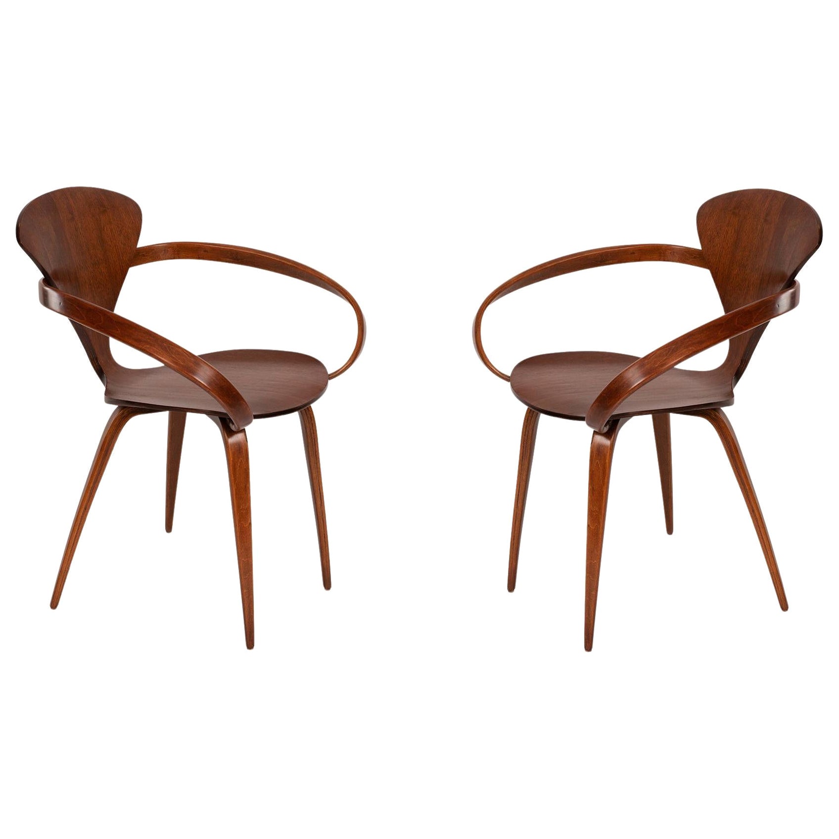 Norman Cherner Pair of Plycraft Pretzel Chairs