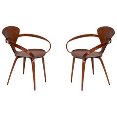 Coppia di sedie Plycraft Pretzel di Norman Cherner