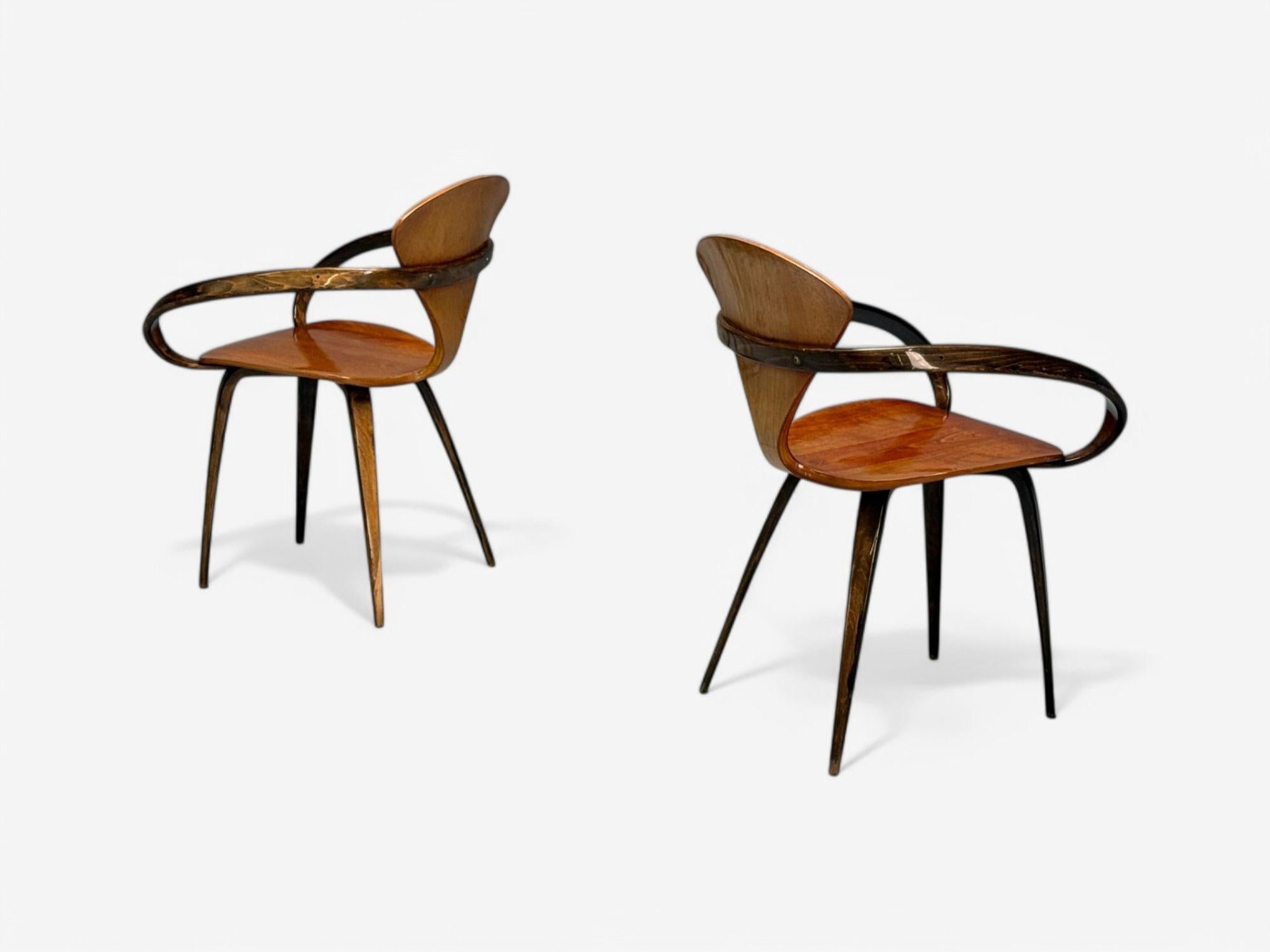 Mid-20th Century Norman Cherner, Plycraft, Mid-Century Modern, Pretzel Dining Chairs, USA, 1960s For Sale