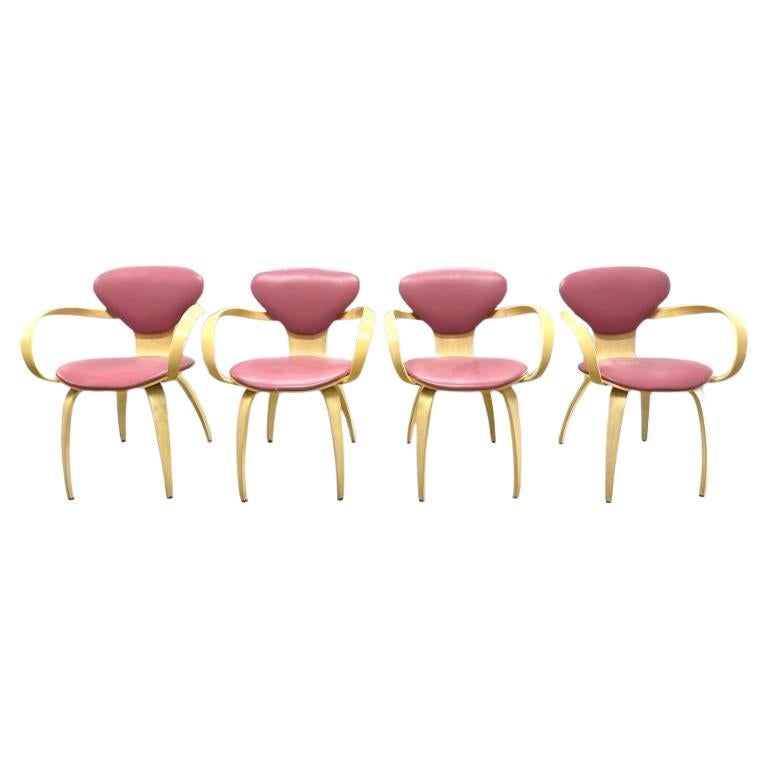 Norman Cherner Plycraft Pretzel Arm Chairs Set of 4