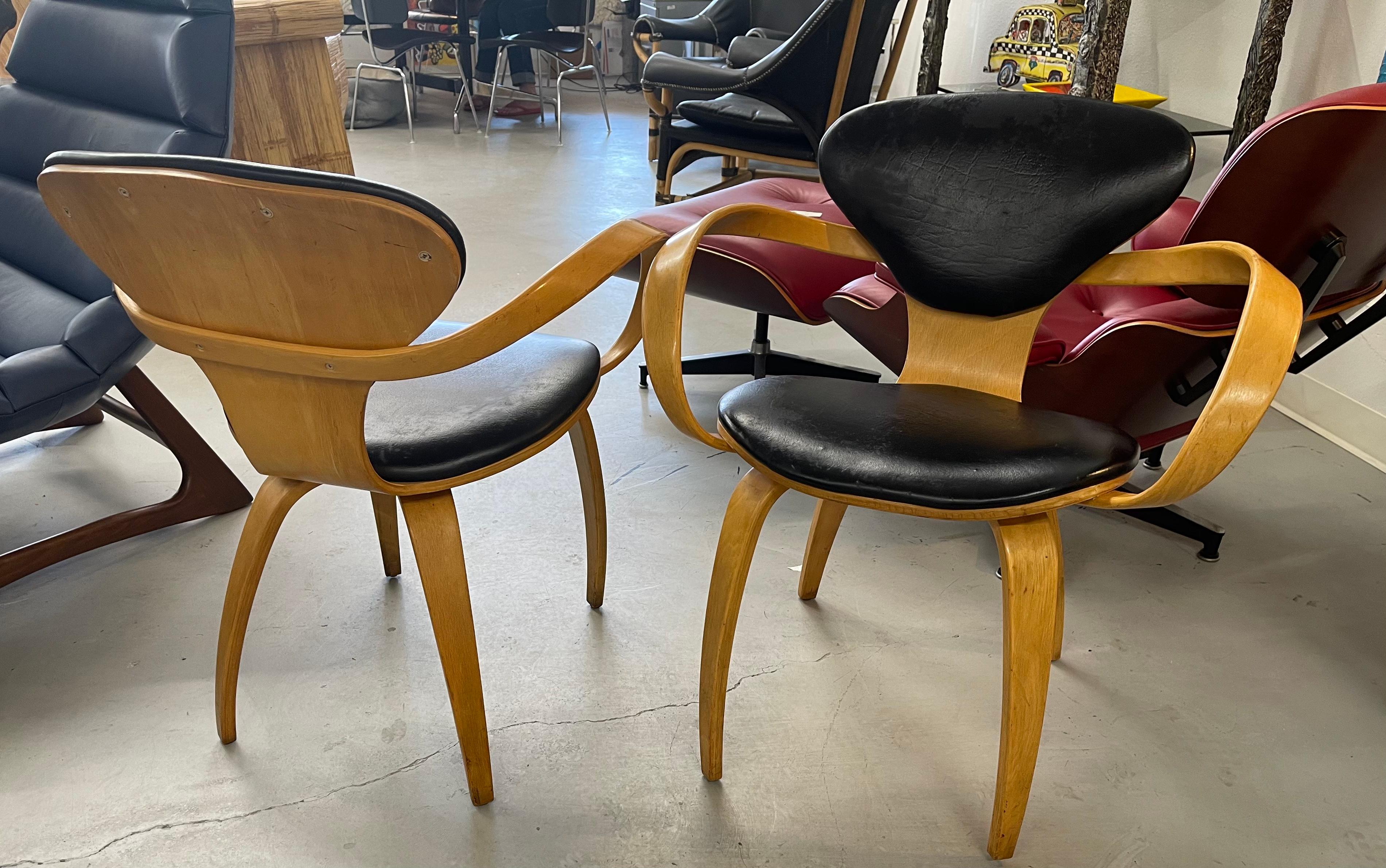 Mid-Century Modern Norman Cherner Plycraft Pretzel Armchairs