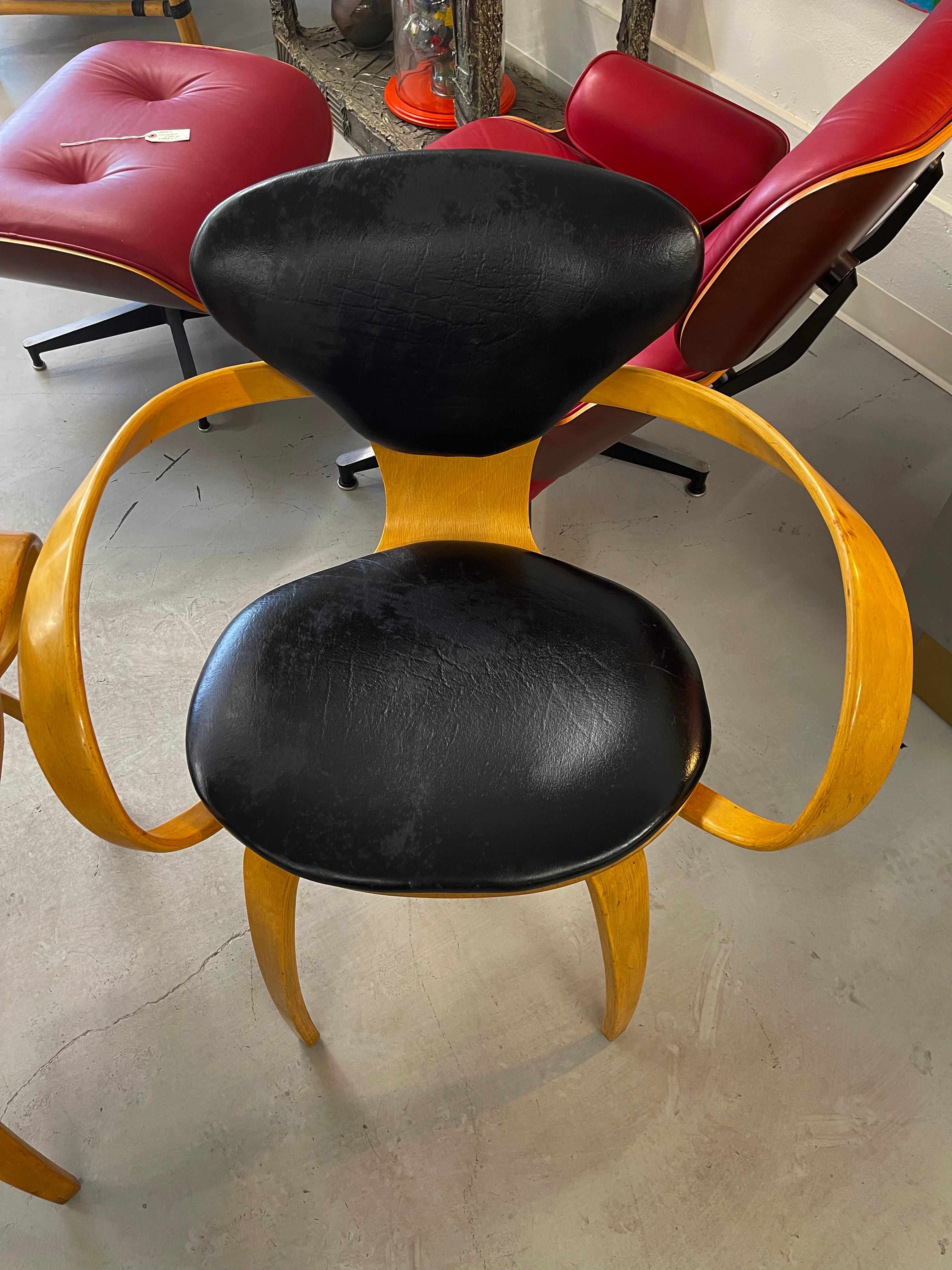 Norman Cherner Plycraft Pretzel Armchairs In Good Condition In Palm Springs, CA