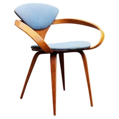 Used Norman Cherner Pretzel Armchair for Plycraft Walnut Upholstery 1960s MCM Classic