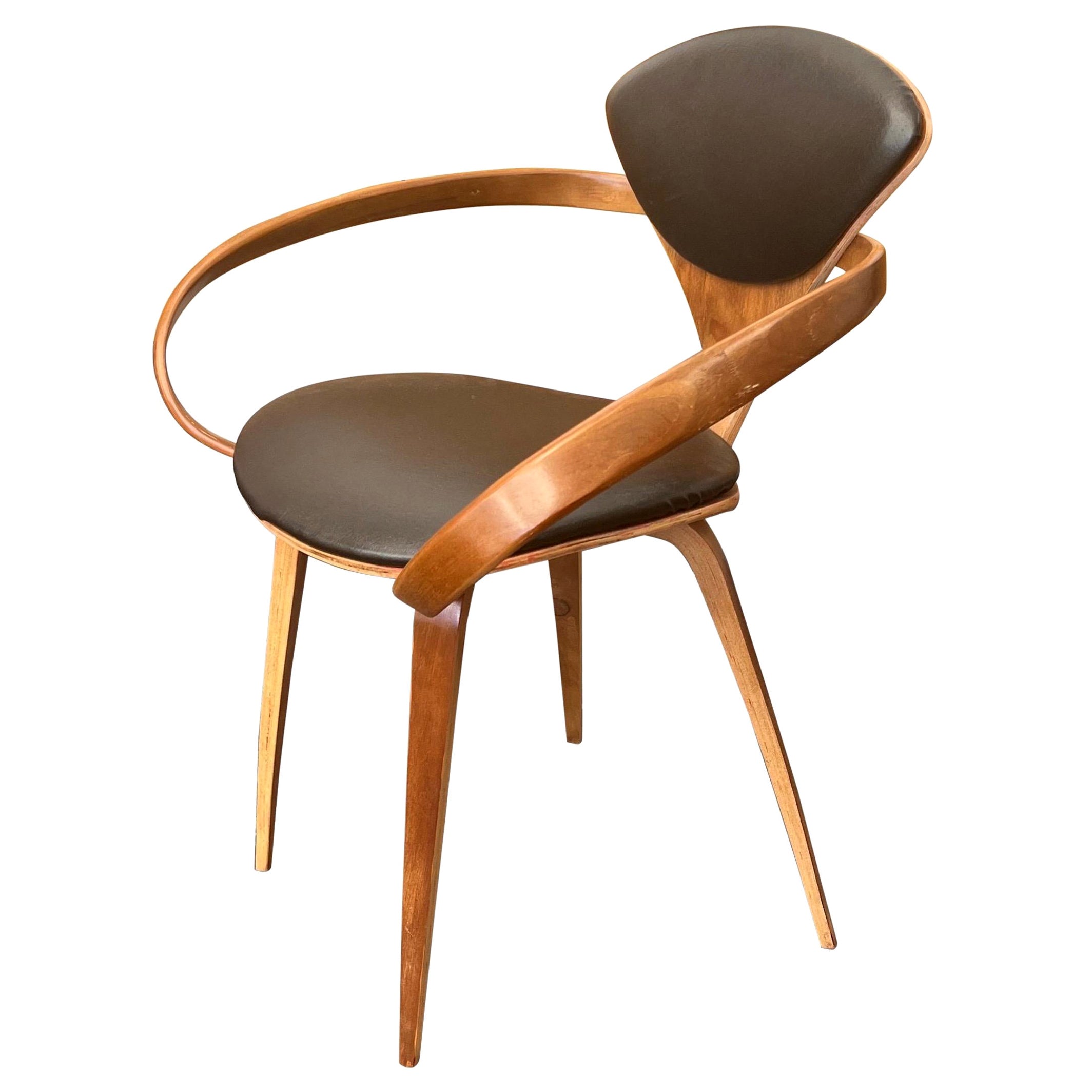 Norman Cherner Pretzel Chair Plycraft Mid-Century Modern Walnut