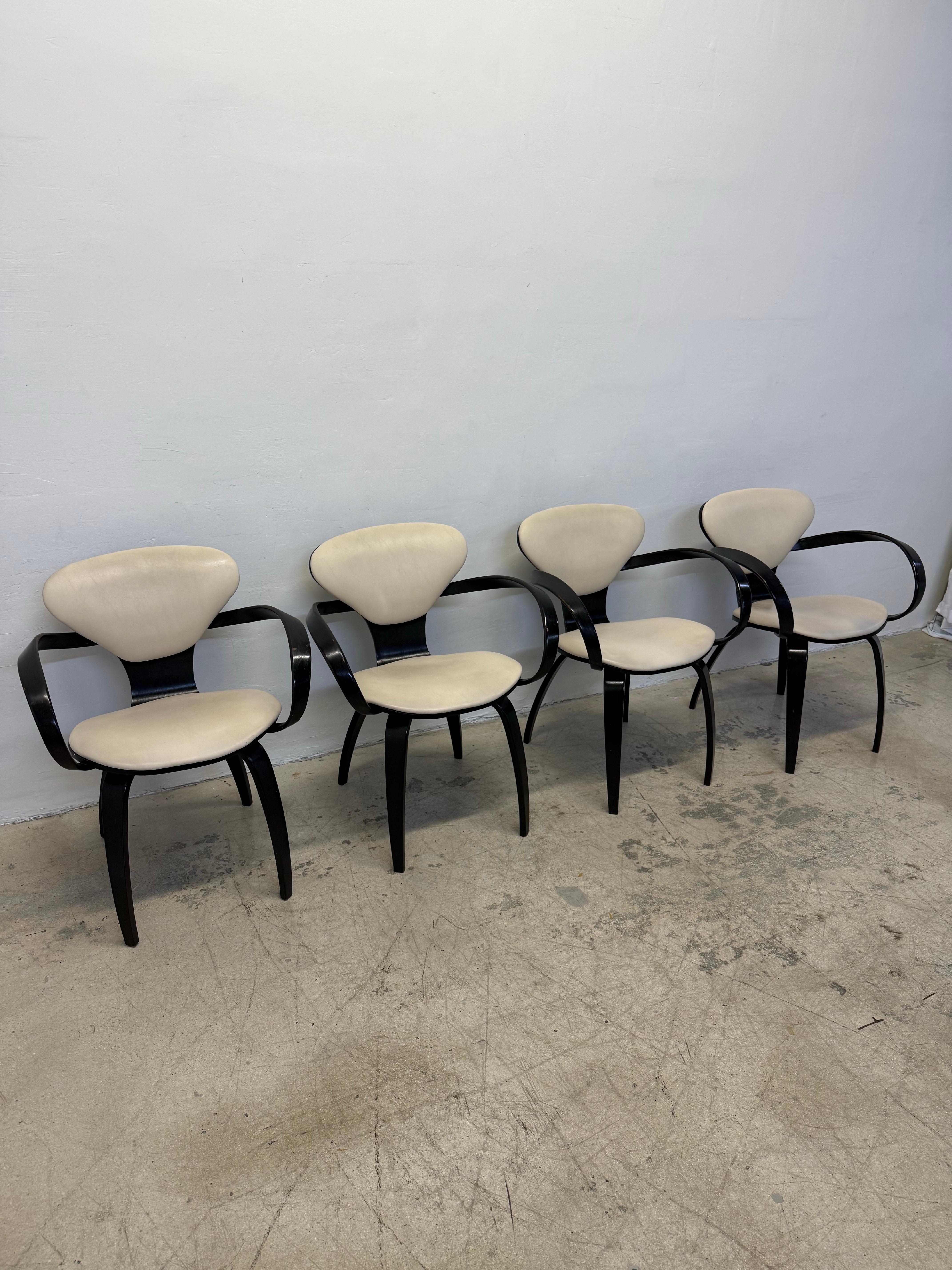 American Norman Cherner Pretzel Chairs for Plycraft - Set of Four For Sale