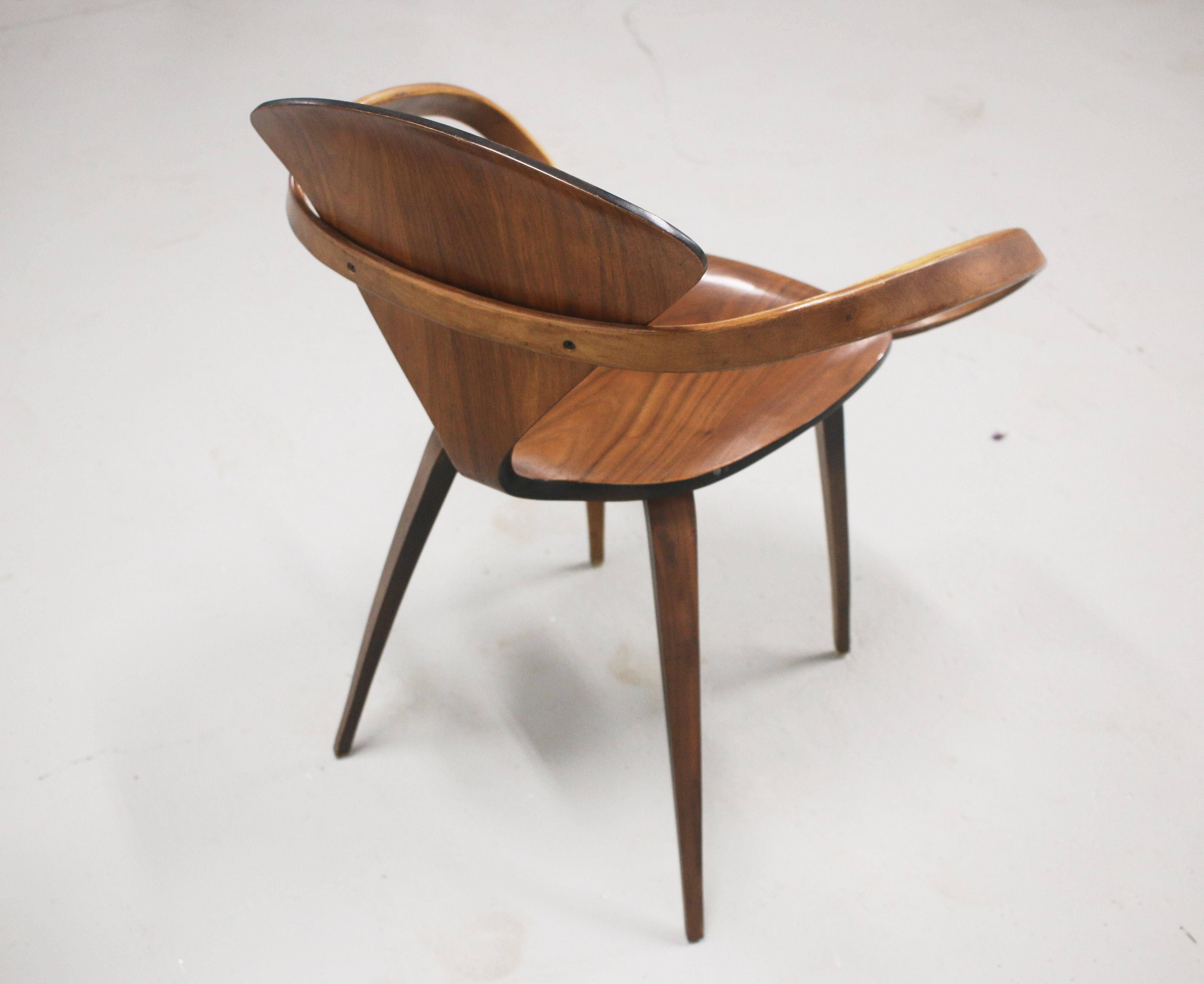 Norman Cherner Pretzel Dining Chair, Made by Plycraft, USA, 1960s 8