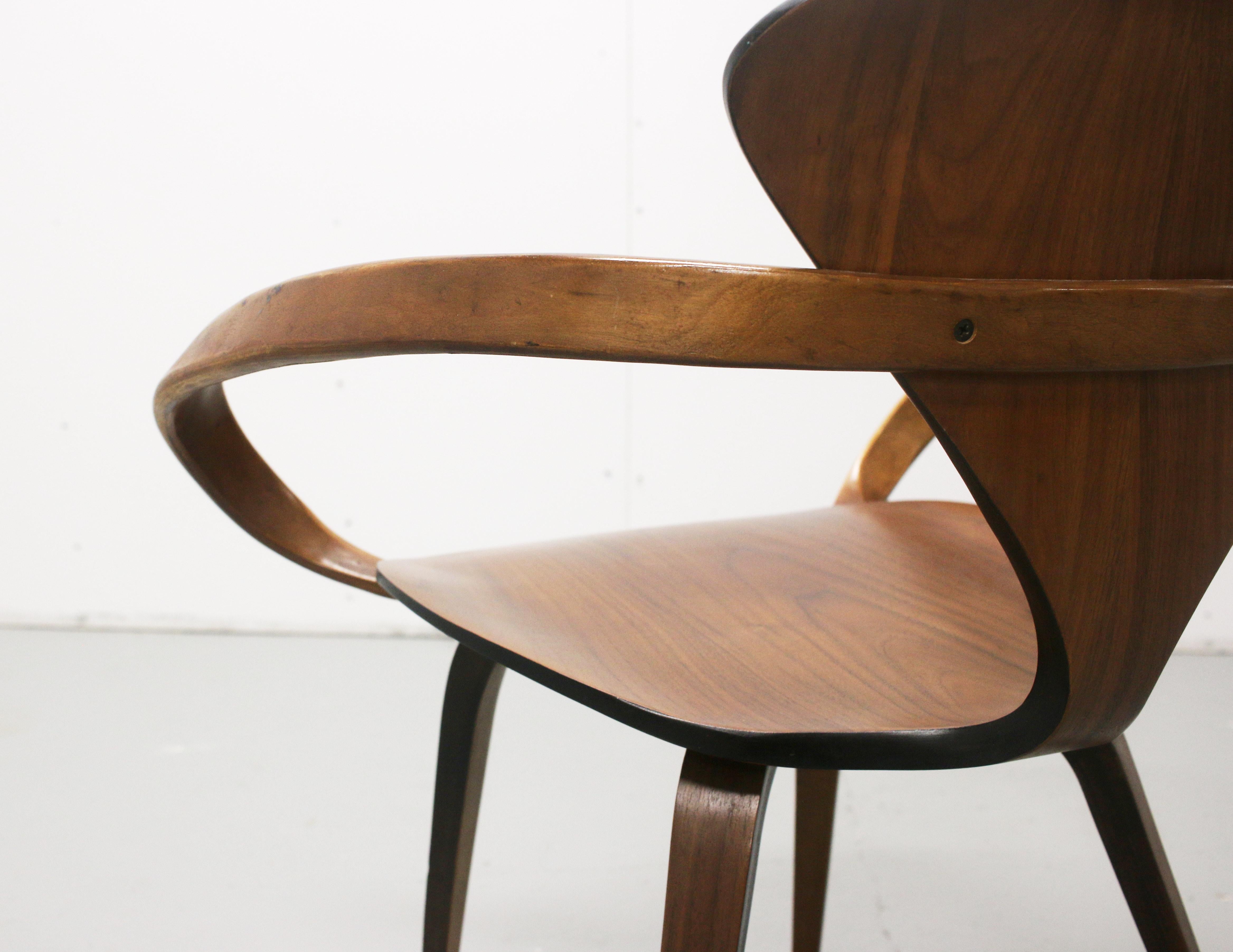 Norman Cherner Pretzel Dining Chair, Made by Plycraft, USA, 1960s 10